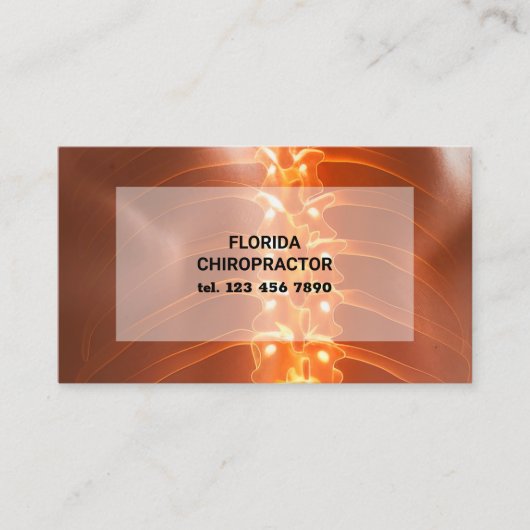 Chiropractor Fysiotherapeut Aangepaste QR Visitekaartje (Voorkant)