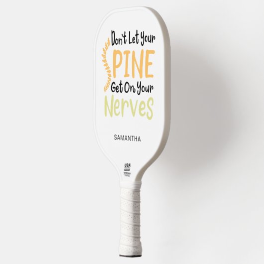 Chiropractor Gag Spine Krijg op de zenuwen Pickleball Paddle (Links)