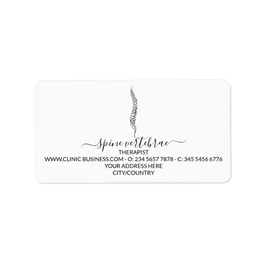Chiropractor Gecertificeerd Massage Therapeut Etiket (Voorkant)