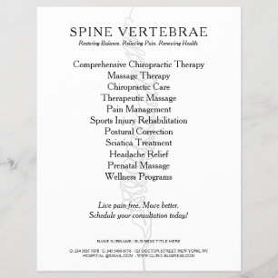 Chiropractor Gediplomeerde Arts Flyer