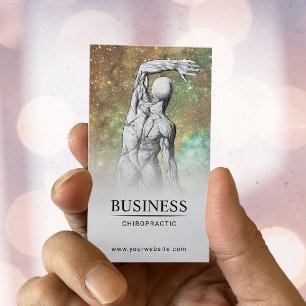 Chiropractor Glam Glitter Anatomy Chiropractic Visitekaartje