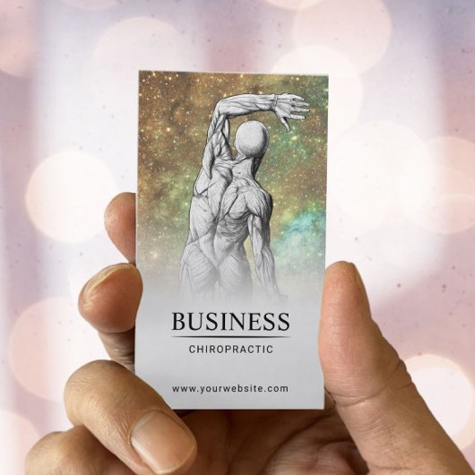 Chiropractor Glam Glitter Anatomy Chiropractic Visitekaartje