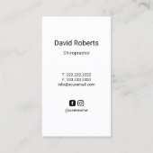 Chiropractor Glam Glitter Anatomy Chiropractic Visitekaartje (Achterkant)