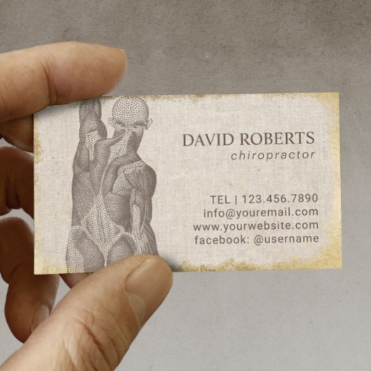 Chiropractor Gold Grunge Lijst Benoeming Afsprakenkaartje