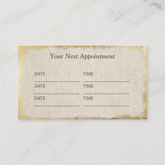 Chiropractor Gold Grunge Lijst Benoeming Afsprakenkaartje (Achterkant)