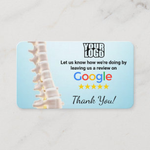Chiropractor Google Review visitekaartje sjabloon