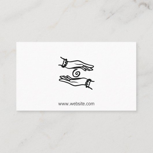 Chiropractor | Handen | Spinale kabel Visitekaartje (Achterkant)