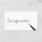 Chiropractor Handwrite Typografie Visitekaartje (Voorkant)