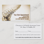 Chiropractor Health Appointment Card Afsprakenkaartje (Voorkant / Achterkant)