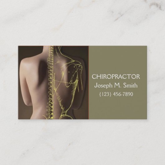 Chiropractor & Health Visitekaartje (Voorkant)