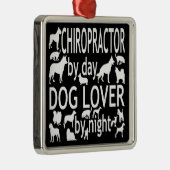 Chiropractor houdt van honden metalen ornament (Rechts)