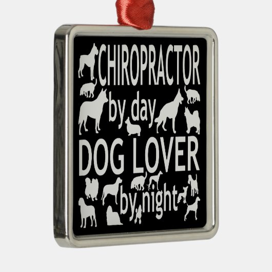 Chiropractor houdt van honden metalen ornament (Rechts)