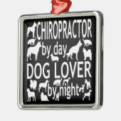Chiropractor houdt van honden metalen ornament (Links)