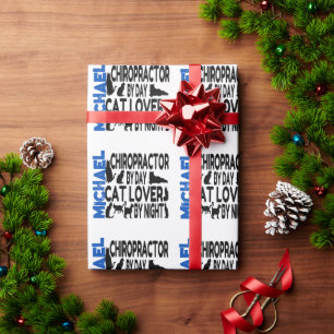 Chiropractor houdt van katten cadeaupapier