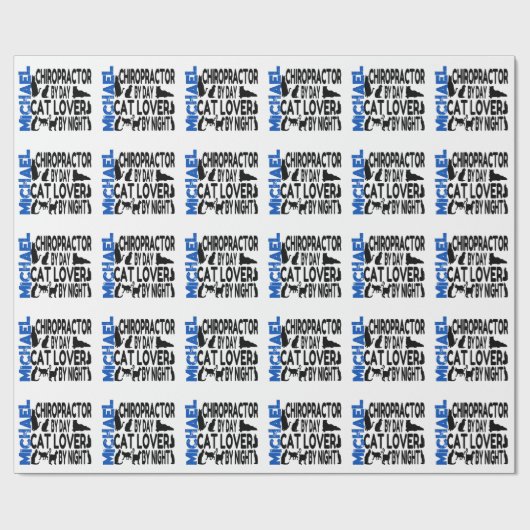 Chiropractor houdt van katten cadeaupapier (Vlak)