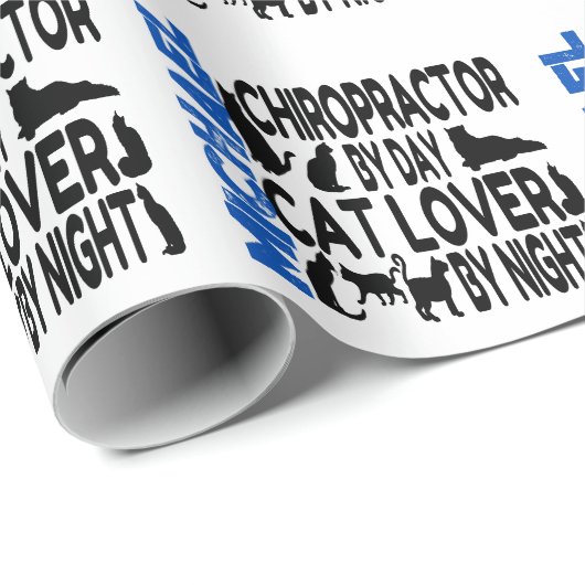 Chiropractor houdt van katten cadeaupapier (Rol Hoek)