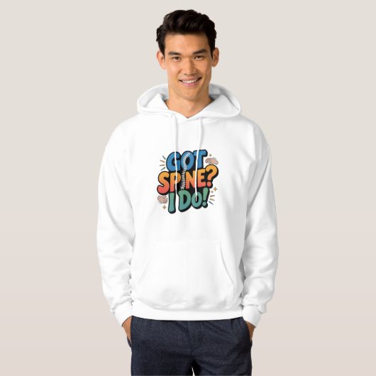 Chiropractor Humor Spine Gezondheid Quote Hoodie (Voorkant volledig)