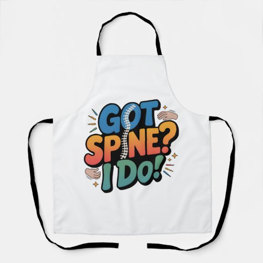 Chiropractor Humor Spine Gezondheid Quote Schort (Voorkant)