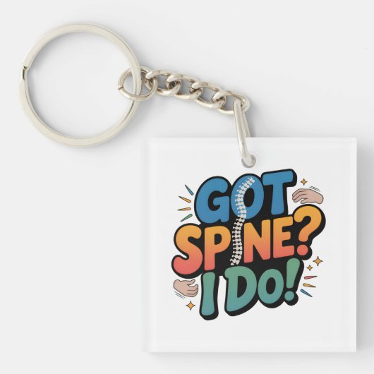Chiropractor Humor Spine Gezondheid Quote Sleutelhanger (voorkant)