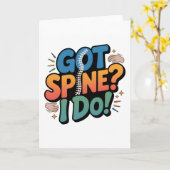 Chiropractor Humor Spine Health Quote Kaart (Gele Bloem)