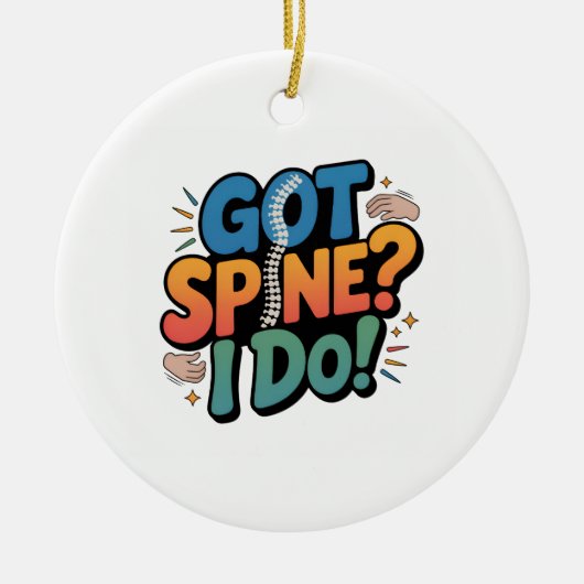 Chiropractor Humor Spine Health Quote Keramisch Ornament (Voorkant)