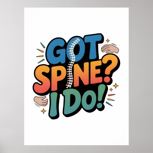 Chiropractor Humor Spine Health Quote Poster (Voorkant)