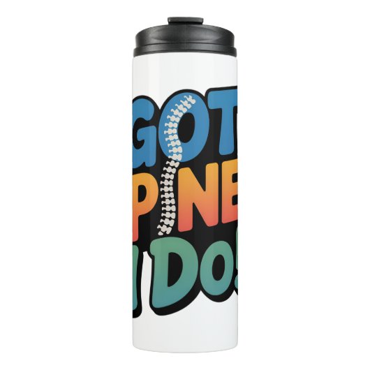 Chiropractor Humor wervelkolom gezondheid citaat Thermosbeker (Voorkant)