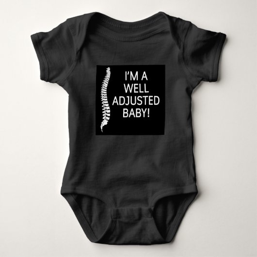 chiropractor Ik ben een goed aangepaste baby Romper (Voorkant)