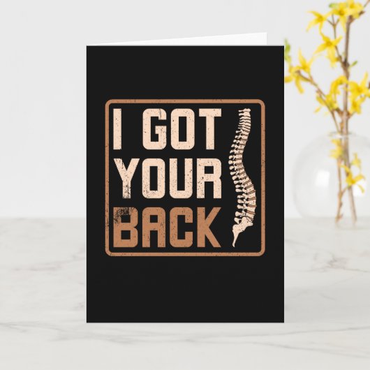 Chiropractor, ik heb je rug kaart (Gele Bloem)