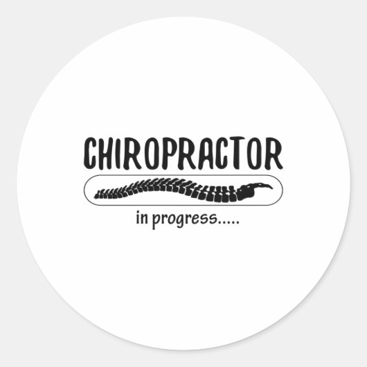 Chiropractor in Progress Spine Chiro Ronde Sticker (Voorkant)