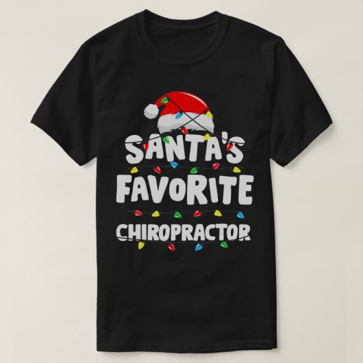Chiropractor Kerstmis Santas Favoriete Grappig cad T-shirt (Design voorkant)