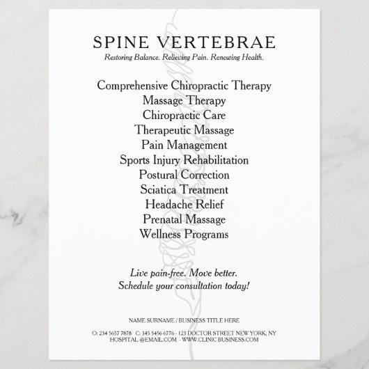 Chiropractor Licensed Doctor Flyer (Voorkant)