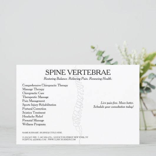 Chiropractor Licensed Massage Therapist brochure (Staand voorkant)