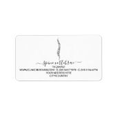 Chiropractor Licensed Massage Therapist Etiket (Voorkant)