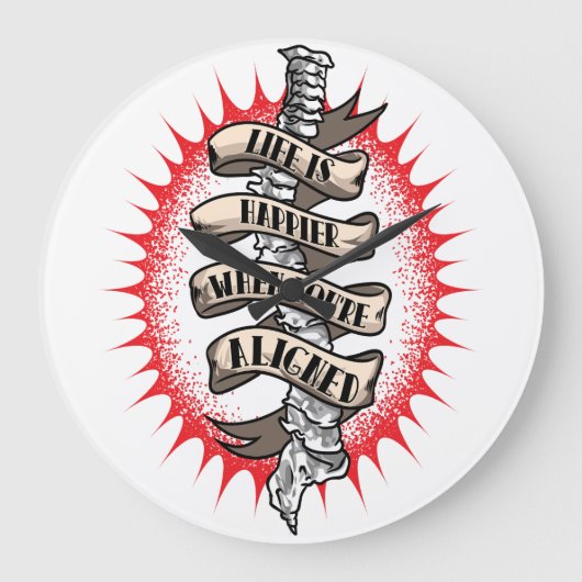 Chiropractor Life is gelukkiger als je op één lijn Grote Klok (Voorkant)