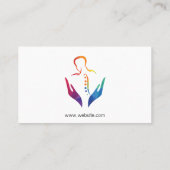 Chiropractor Logo | Holistische gezondheidszorg Visitekaartje (Achterkant)