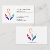 Chiropractor Logo | Holistische gezondheidszorg Visitekaartje (Voorkant / Achterkant)