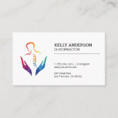 Chiropractor Logo | Holistische gezondheidszorg Visitekaartje (Voorkant)