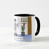 Chiropractor - Mannelijke Cartoon door PrintedPerf Mok (Voorkant rechts)