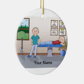 Chiropractor - Mannelijke Keramisch Ornament (Rechts)