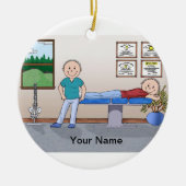 Chiropractor - Mannelijke Keramisch Ornament (Voorkant)