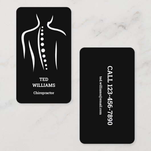 Chiropractor Manual Therapist Visitekaartje (Voorkant / Achterkant)