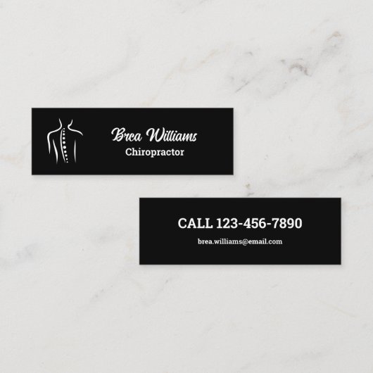Chiropractor Massage Manual Therapist Mini Visitekaartje (Voorkant / Achterkant)