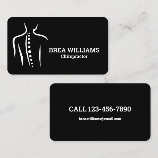 Chiropractor Massage Manual Therapist Visitekaartje (Voorkant / Achterkant)