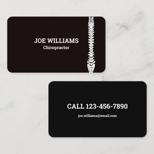 Chiropractor Massage Manual Therapist Visitekaartje (Voorkant / Achterkant)