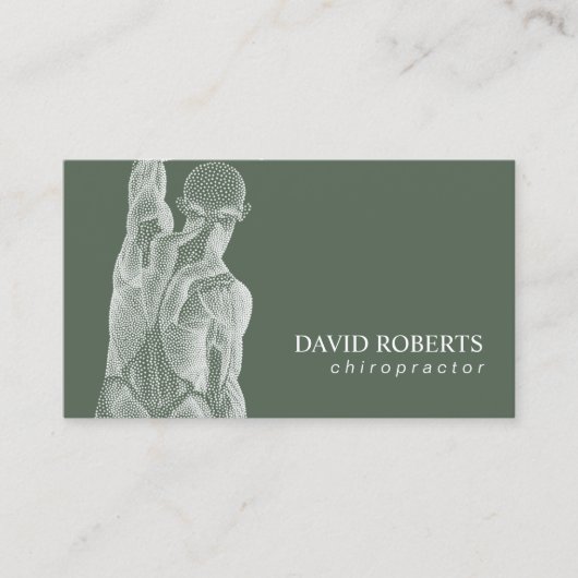 Chiropractor Massage Spa Sage Green Visitekaartje (Voorkant)