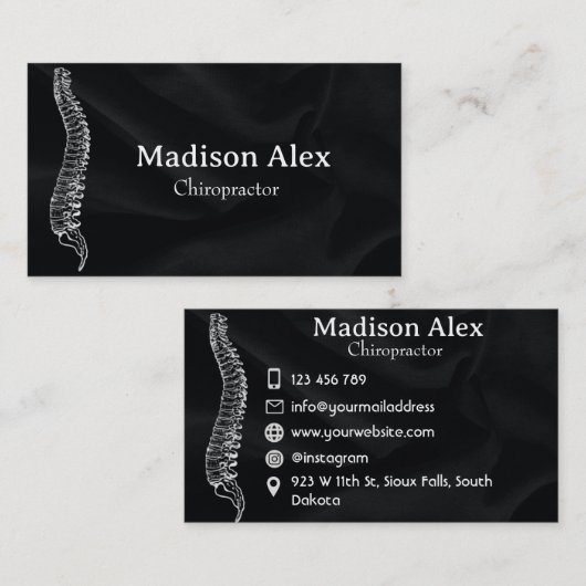 Chiropractor Massage Spa Therapist Visitekaartje (Voorkant / Achterkant)