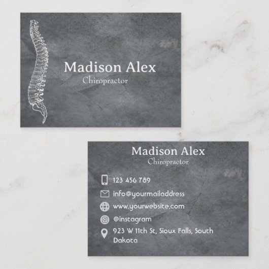 Chiropractor Massage Spa Therapist Visitekaartje (Voorkant / Achterkant)