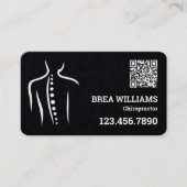 Chiropractor Massage Therapeut Aangepaste QR Visitekaartje (Voorkant)