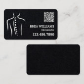 Chiropractor Massage Therapeut Aangepaste QR Visitekaartje (Voorkant / Achterkant)